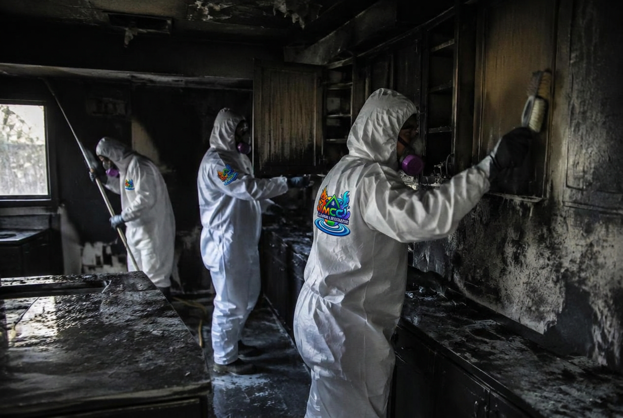 Fire Damage Restoration equipment and restoration work